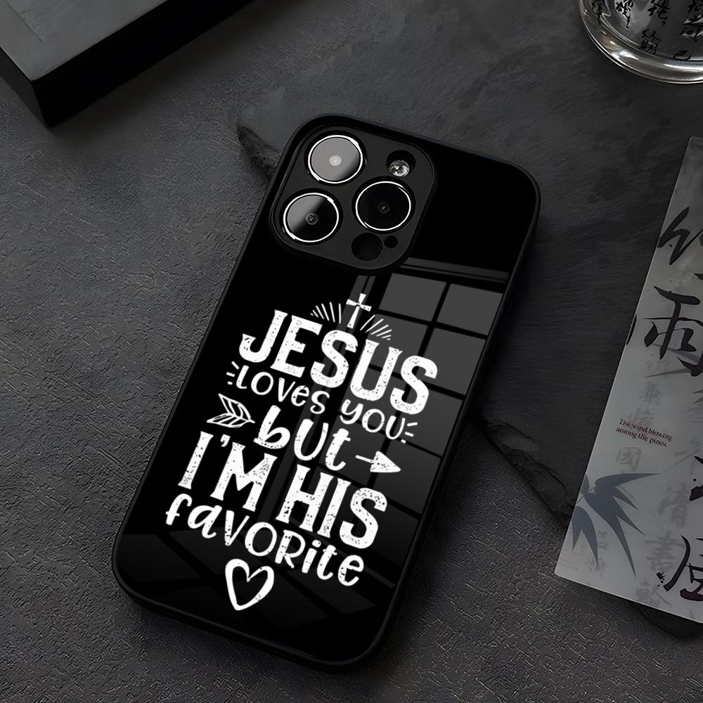 Funda de Teléfono de Vidrio con Versículo de la Biblia Cristiana para IPhone 12 17 15 14 13 16 11 Pro XS Max Plus Mini X XR E2020 Templado Coq