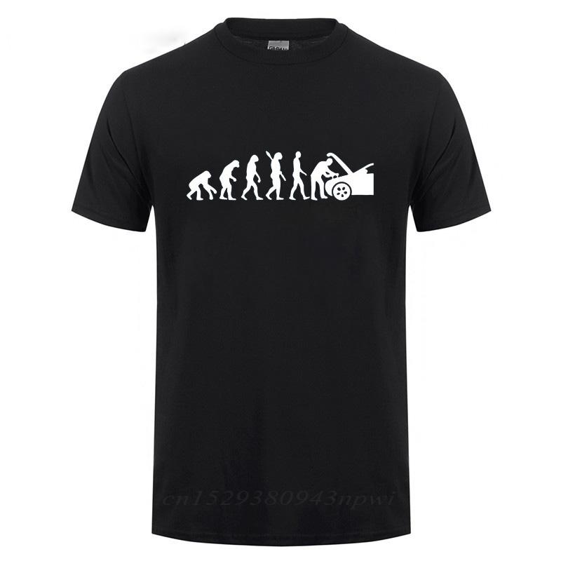 Fathers Day Present Funny Birthday Gift For Dad Husband Boyfriend Men Evolution Auto Mechaniker Mechanic Car Cotton Tshirt