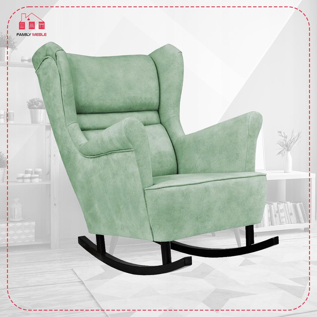 Zoja Rocking Chair Scandinavian Family Meble Pistachio Mint