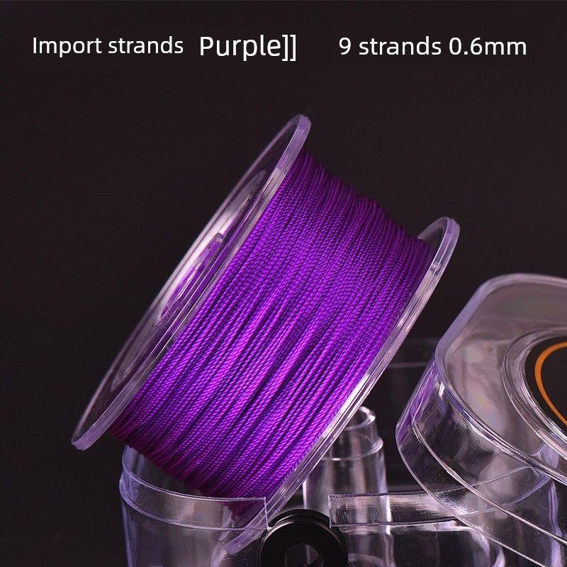 

Import Red Rope Braid Carrying Strap Strand Cord for Braiding Ring Handmade DIY Woven Thread Braided Rope Chinese Knot Braid Rope Material Purple 9 strands 0.6mm a roll of 80 meters
