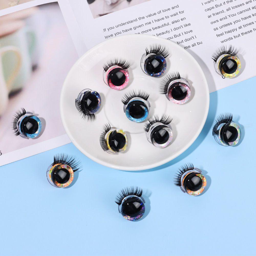 Change Makeup Doll Bear Crafts Stuffed Toys Eye Accessories Doll Eyelash 3D Eyes +Eyelash