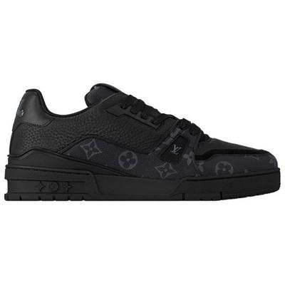 Louis Vuitton Tênis Monogram Top Baixo para Skate Masculino Preto 1ADH49