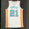 Custom Heat Pressed Basketball Jersey San Antonio Spurs 5 Murray 21 Duncan 20 Ginobili Breathable Bamboo Charcoal Fabric