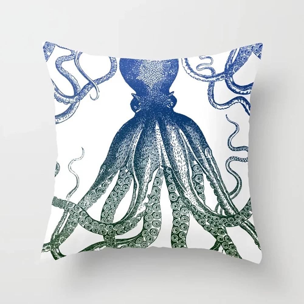 Octopus Pattern Pillowcase Car Ornaments Office Living Room Home Pillowcase