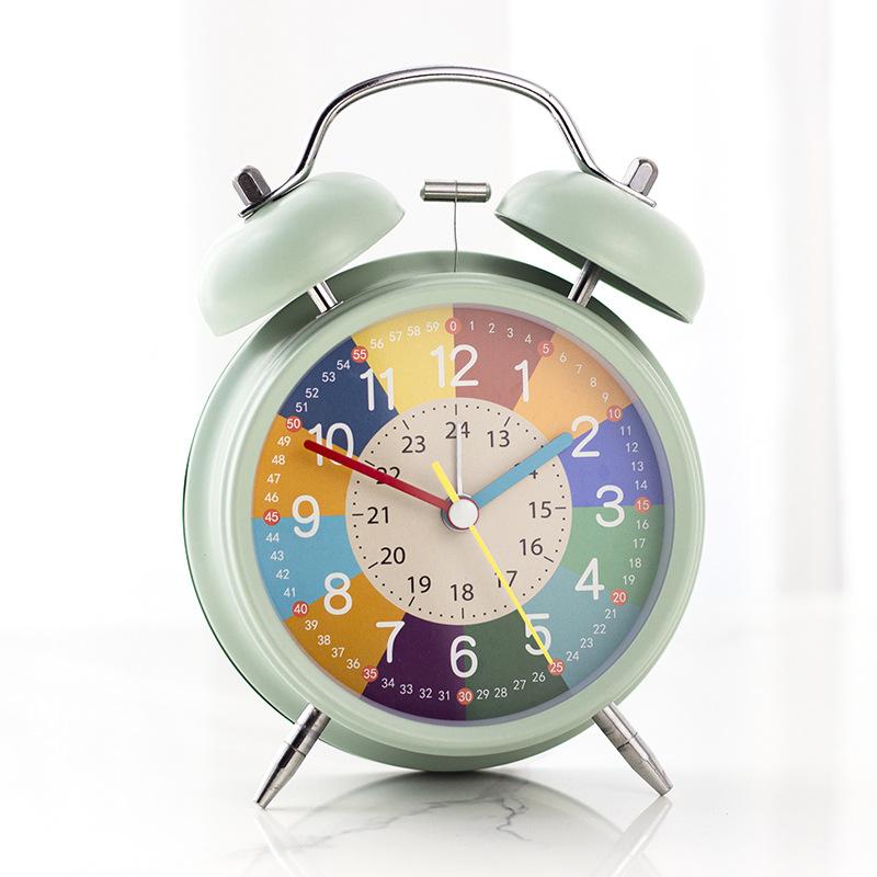 

Электронный будильник Громко звенящий будильник Настольная ночная лампа Двойной звонок Будильник для раннего развития