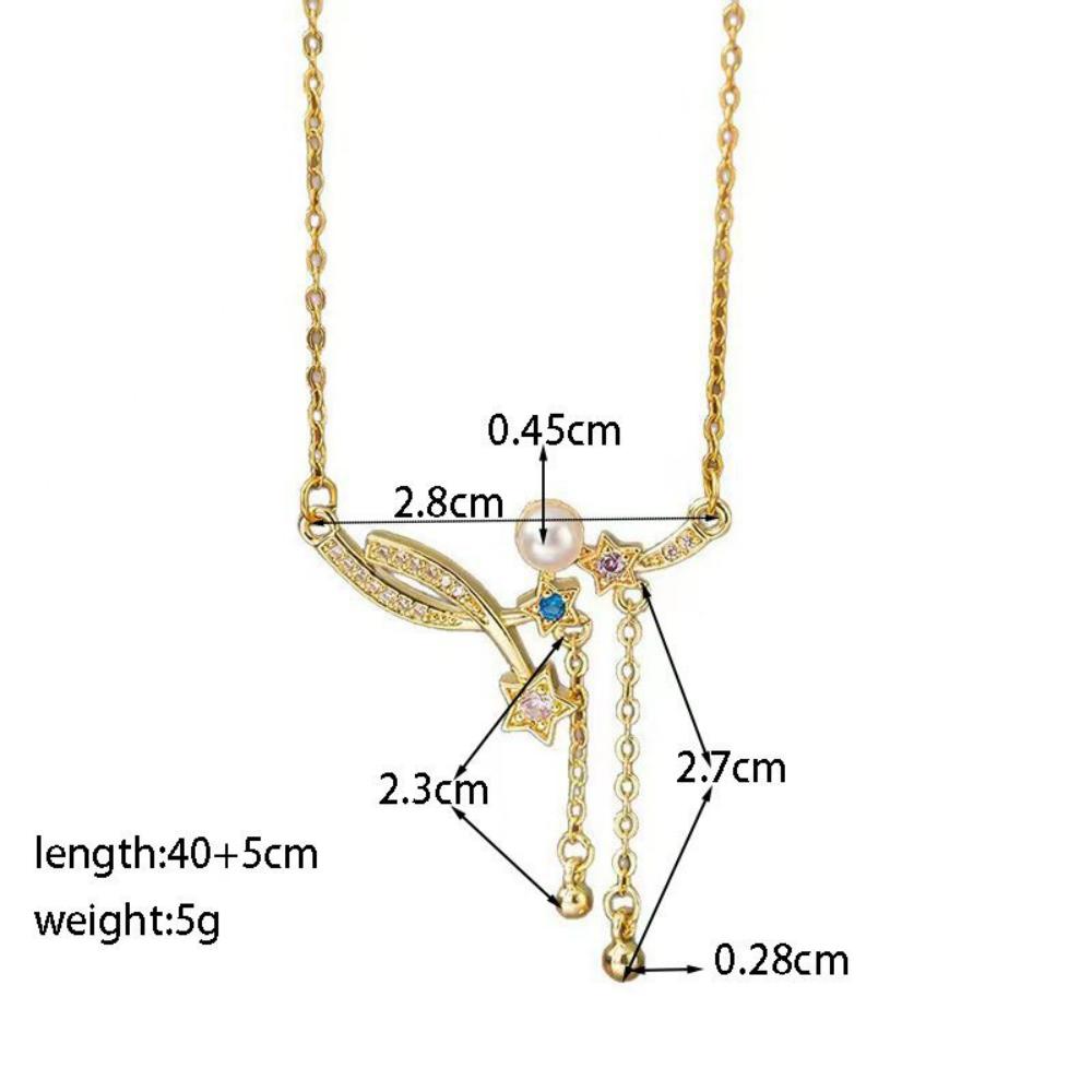 2026 New Y2K Pearl Pendant Necklaces Women Colorful Star Tassel Necklaces Luxury Sweet Elegant Party Banquet Jewelry Accessories