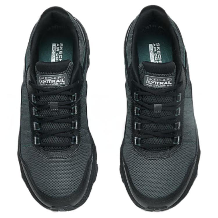 Skechers Go Run Trail Cómodas de Moda Duraderas de Caña Baja Zapatillas de Running para Hombre Negras Grises 220756-BKCC