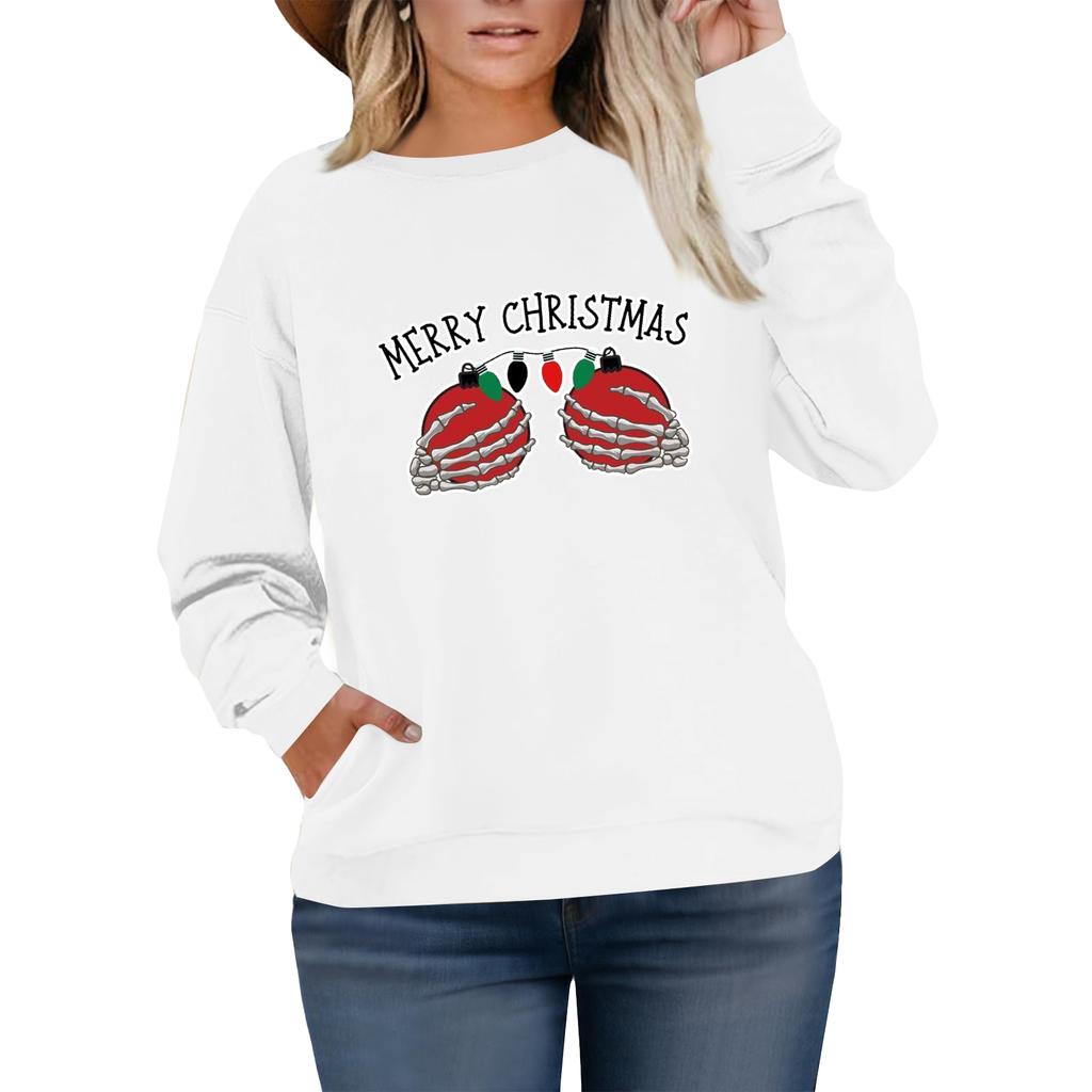 Women's Fashionable Casual Plus-Size Long Sleeve Pullover Printed Sweatshirt