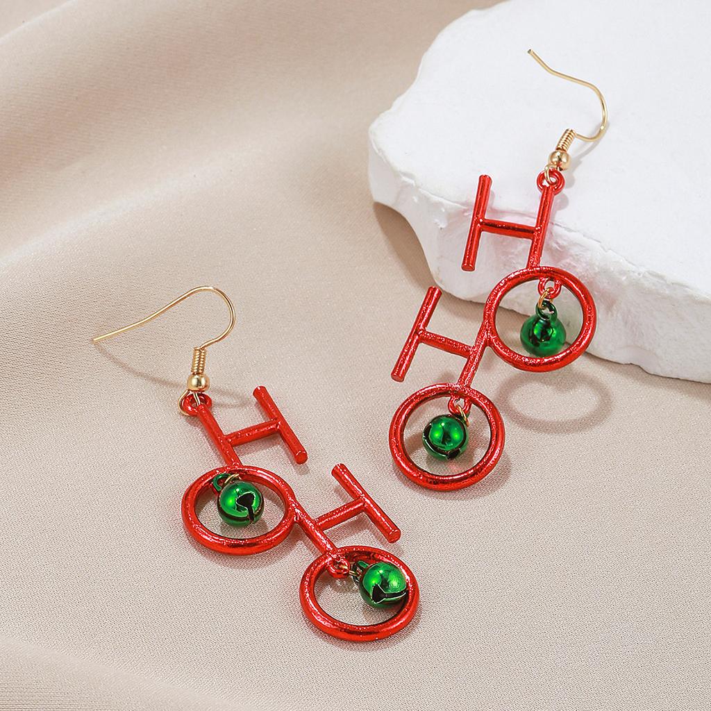 Creative Christmas Element Earrings for Women Santa Claus Snowflake Elk Bells Drop Earrings Aesthetics New Year Jewelry Gift