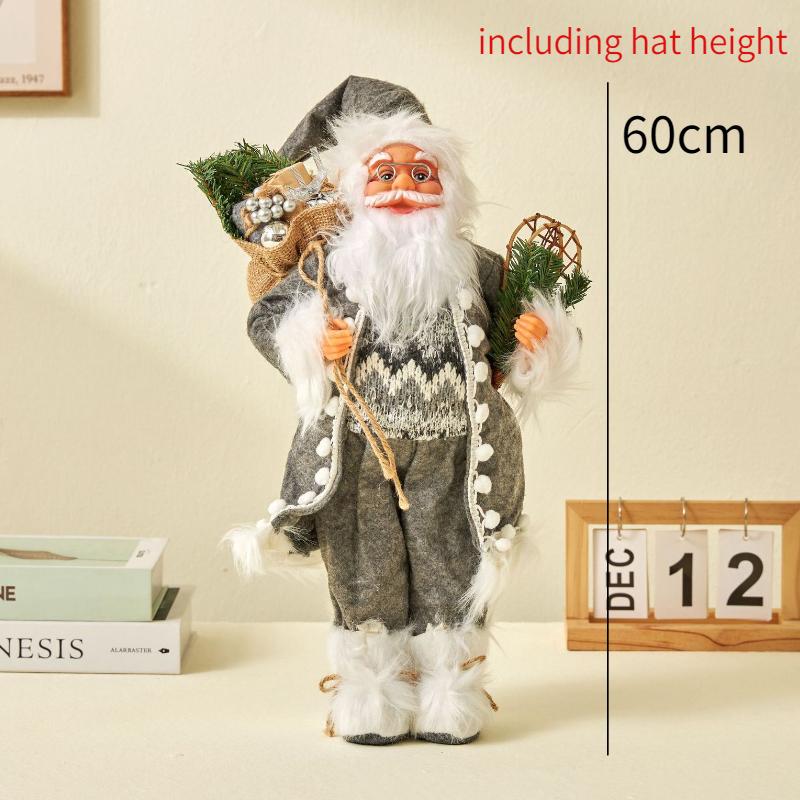60CM Large Santa Claus Dolls Ornaments Standing Santa Figurine Doll Christmas Home Decoration Kids Gift navidad home decor