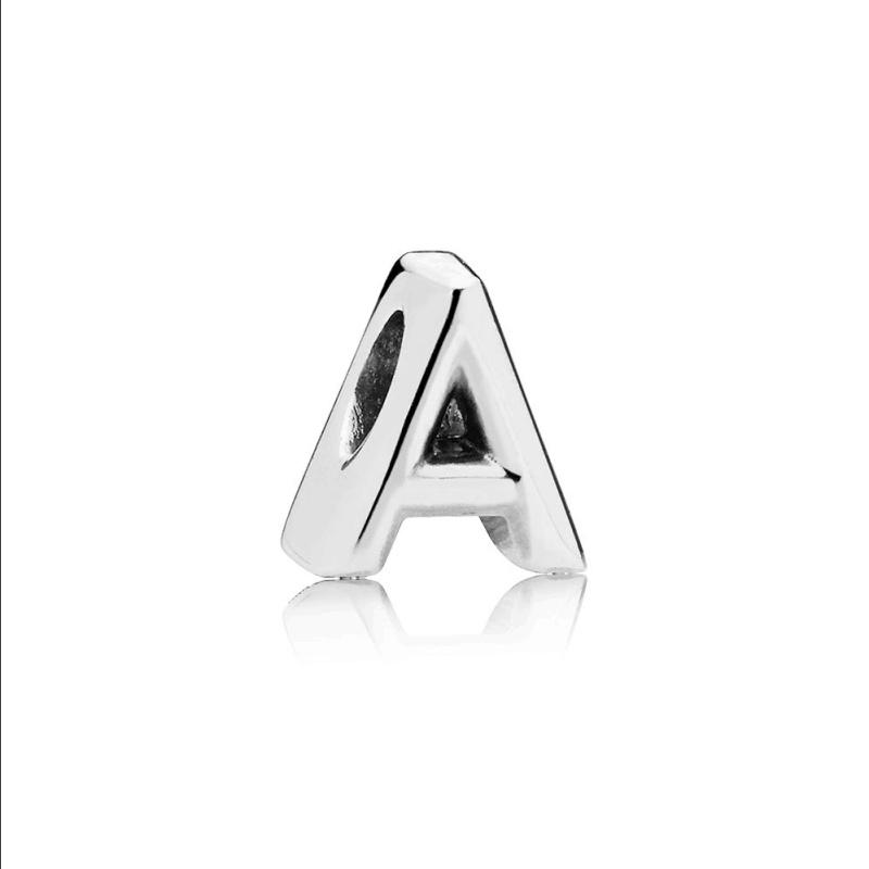 Classic 26 letters A-Z Copper Metal Bead Components Ideal Designed For Authentic Original beaded bracelets necklaces, Ideal Designed For High Quality