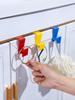5pcs Kitchen Cabinet Door Hooks Creative Building Block Shape Towel Hanging Holder Bathroom Punch-free Towels Hooks Organizer