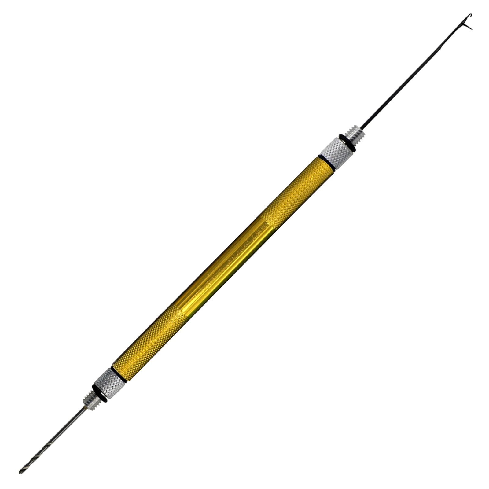 

Fishing Rigging Baits Needle Baiting Rig Tool Fish Drill Double Head Baits Drill Fishing Leads Cores Rigs Making Tool жёлтый