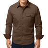 Men's Relaxed-Fit Casual Workwear Long-Sleeve Jacket Shirt
