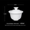 Chaoshan Pure White Ceramic Sancai Gaiwan Tea Bowl