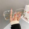 Luxury Oversized Anti Blue Light Men Women Glasses Diamond Studded Square Eyeglasses Computer Goggles Eyewear Glitter Frame YSX
