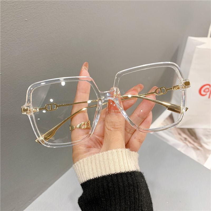 Luxury Oversized Anti Blue Light Men Women Glasses Diamond Studded Square Eyeglasses Computer Goggles Eyewear Glitter Frame YSX