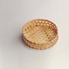 1Pc Mini Handmade Bamboo Fruit Basket for Outdoor Patio Garden Picnic Home Kitchen Dining Room Living Room Halloween Gift Christmas Gift