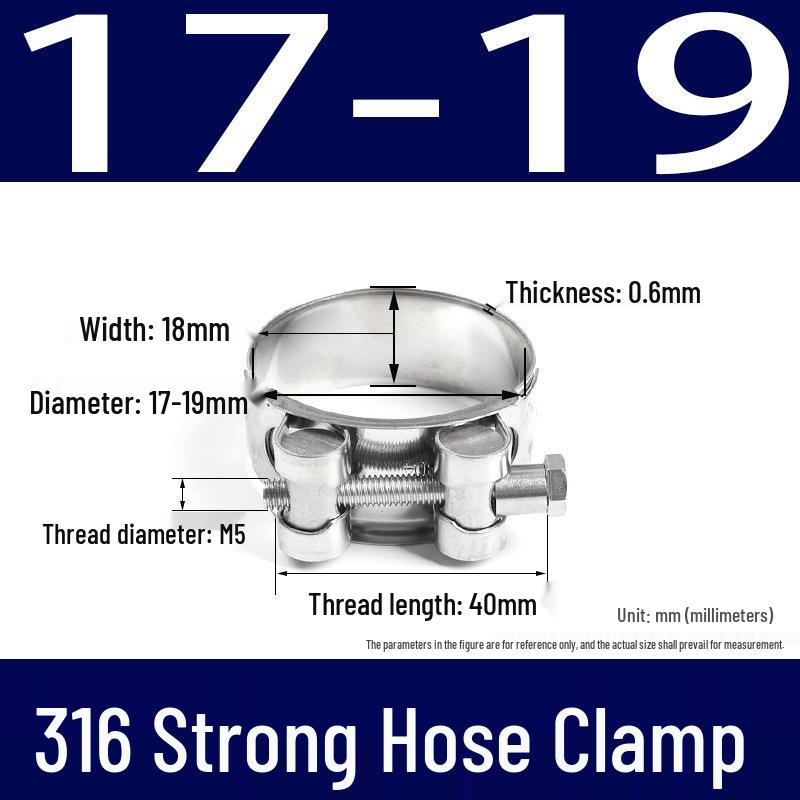 316 Stainless Steel European-Style Thickened Single Head Hose Clamp