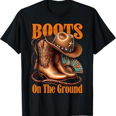Boots On The Ground Stiefel Cowboy Western Cowgirl Linedance T-Shirt