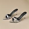 Women High Heels Slippers Crystal Pointed Toe Sandals Shoes Brand 2025 Trend Sexy Open Toe Pumps Summer Casual Sandalias Mujer