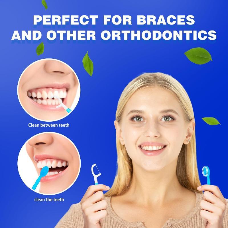 2Pcs Mini Travel Toothbrush With Toothpaste Fresh Breath Disposable Dental Floss Independent Packaging Oral Hygiene Care Tools