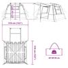 Party Tent Blue 10 Person Capacity 185T Polyester with PU Coating