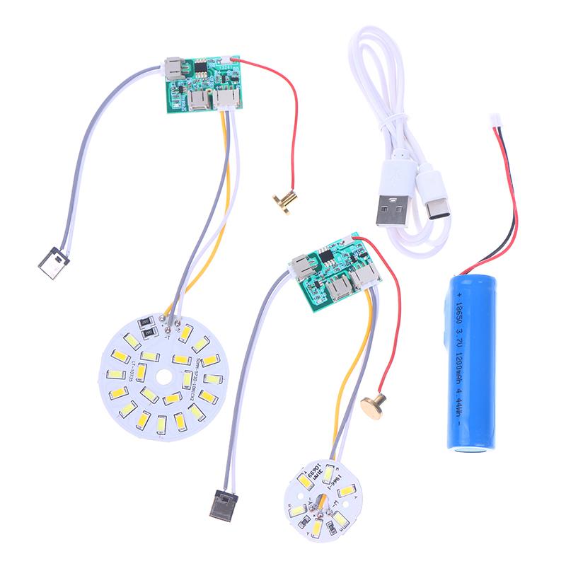 Dc5V Input Light Source Led Light Panel Dimming Controller 3W/10W 30Mm/50Mm 3Colors With Touch On/Off Switch Charging Port Type-