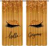 Lips Curtains, Retro Comic Pop Art Girl Applying Red Lipstick Makeup Concept Halftone Background Blackout Rod Pocket Curtains