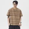 Men's Vintage Ethnic Striped Short Sleeve Loose T-Shirt