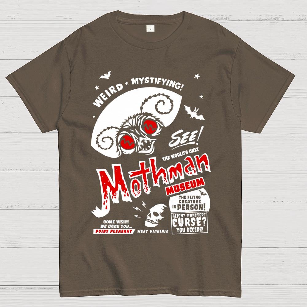 Mothman Museum Unisex 100% Cotton Summer Casual Cool Loose T-Shirt