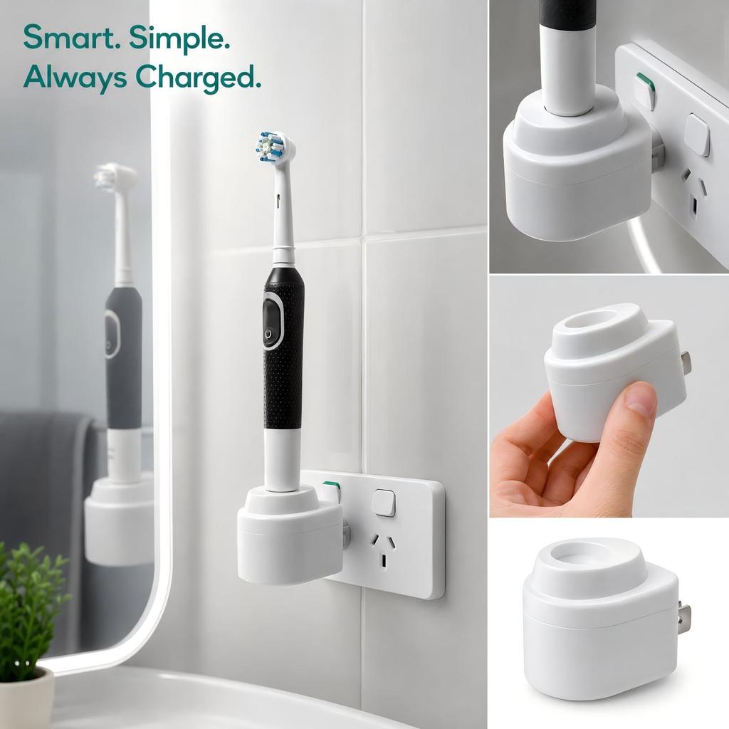 3D Printed Toothbrush Charger Holder Stand for Wireless Toothbrush Charging Base