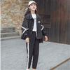 Womens Oversized Batwing Sleeve Zip-Up Jacket Short Cropped Fit Vintage Contrast Color Casual Outerwear