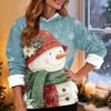 Women's Casual Fashion Plus Velvet Thickened Christmas Print Hooded Sweatshirt