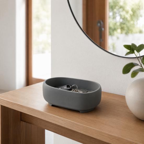 Yousheng Rounded Line Plant Container, Oval Shape Indoor Green Plant Pot, Multi-Purpose Flower Pot for Small Foliage Plants Home Decor