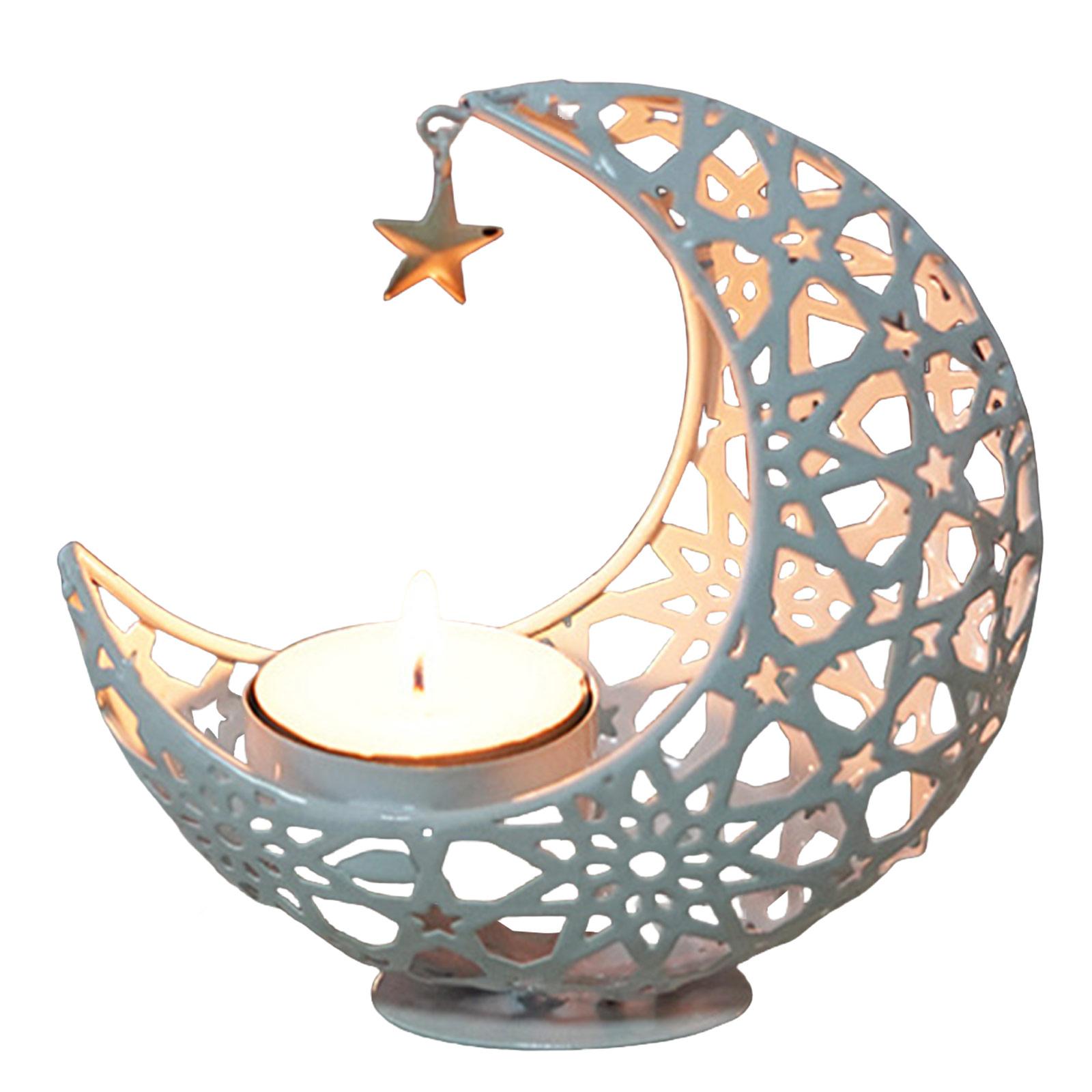 

Unique Moon Candle Holder Creative Tealight Stand Crafts Table Ornaments Living Room Bedroom Dining Table Decoration B