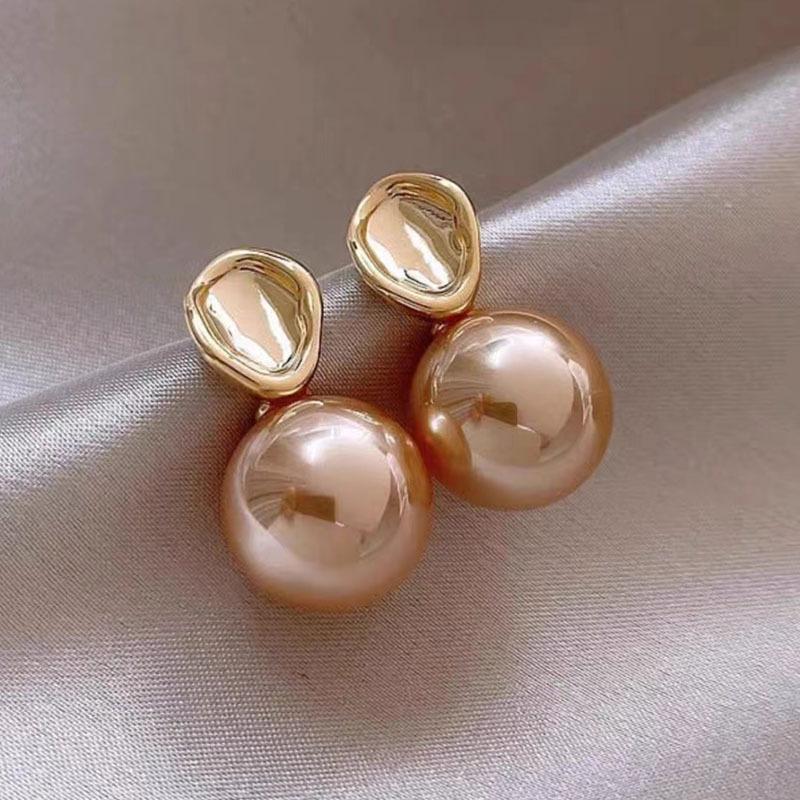 Bean Earrings Red Contrasting Color Drip Oil Women's Earrings French Artistic Design Exquisite Fashion Simple Jewelry Gifts
