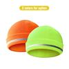 Reflective Safety Cap Autumn and Winter Knitting Yarn No Brim with Reflective Stripe Adult Windproof Cold Insulation Outdoor Work High Visibility