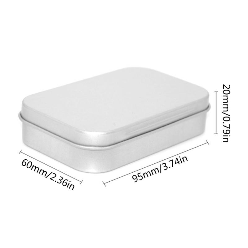 Convenient Small Metal Tins with Lid Tinplate Slide Cover Jewelry Case 40JA