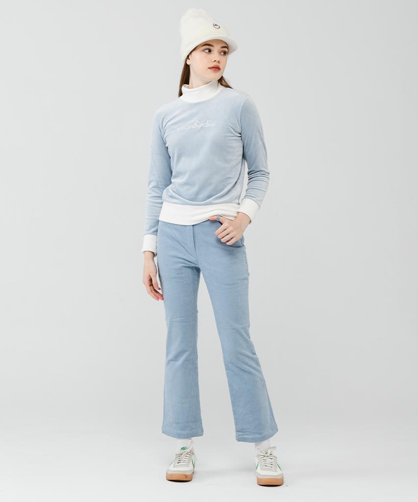MONBIRDIE GOLF Corduroy Bootscut Corduroy Warm Brushed Bootcut Golf Pants_L.Blue
