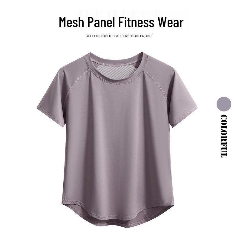 Unisex Quick-Dry Sweat-Wicking Running T-Shirt: Lightweight, Loose Fit, Short Sleeve, Ideal for Summer Fitness and Yoga.