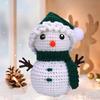 Christmas Crochet Beginner Kit Snowman Design with Easy-to-Follow Instructions Hands Skill Improve Relieve Boredom Xmas Snowman Crochet Kit