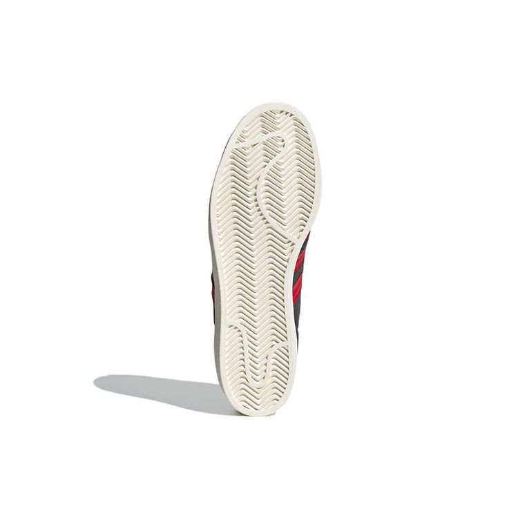 Adidas Originals Superstar Durable Lightweight Low-Top Skate Shoes Unisex Sneakers Black Red White HR0462