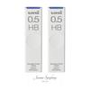 Mitsubishi Pencil Lead for Mechanical Pencils, 0.5mm, HB (Pack of 2) - Uni UL-S-0.5-40, Smudge-Resistant, Easy-Dispense Slide Case