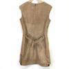 ESCADA SPORT Genuine Lamb Leather Sleeveless Dress 36 S Mini Knee Length Brown Dress(USED)
