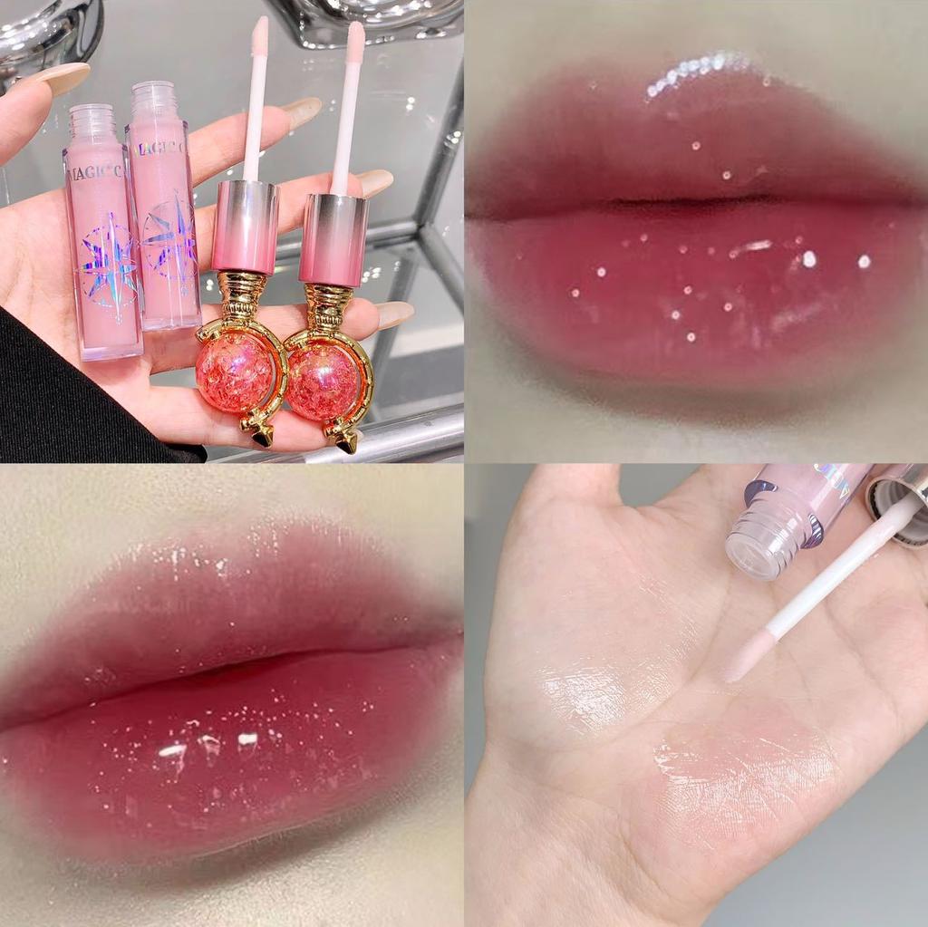 Hydrating Lip Gloss Long-Lasting and Non-Staining Glass Lipstick with Earth Design, Glossy Finish Beauty Essentials Glossy Finish Lipstick