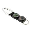 Quality Outdoor Survival Tool Black 3 In 1 Outdoor Camping Compass Thermometer Key Chain Carabiner