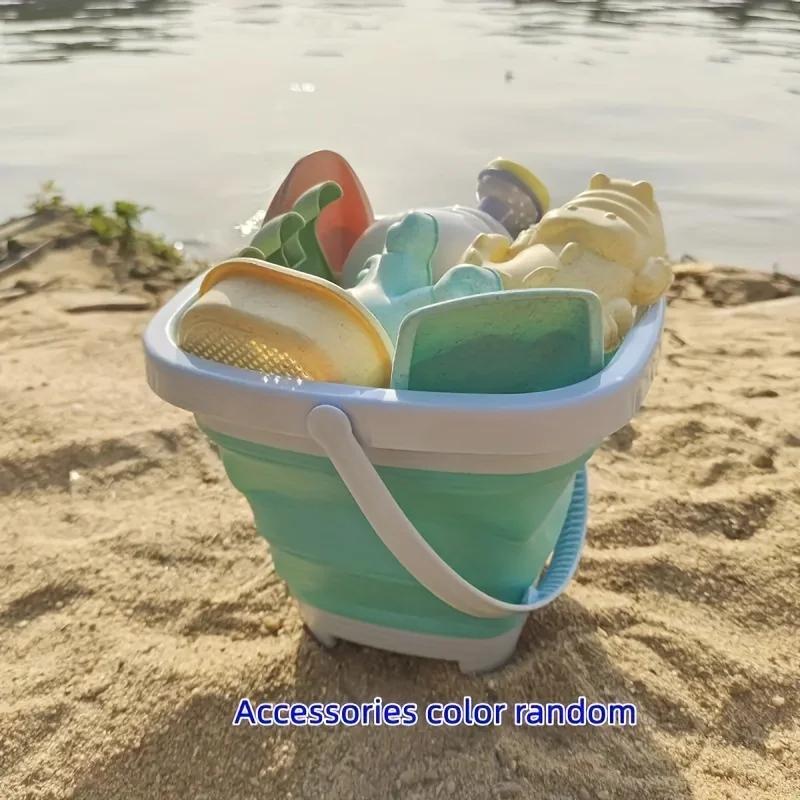 Conjunto de brinquedos de areia de praia para crianças Brinquedos de praia Moldes de areia Balde de praia Pá de praia Kit de ferramentas Caixa de areia Brinquedos para crianças Brincadeira ao ar livre Presente