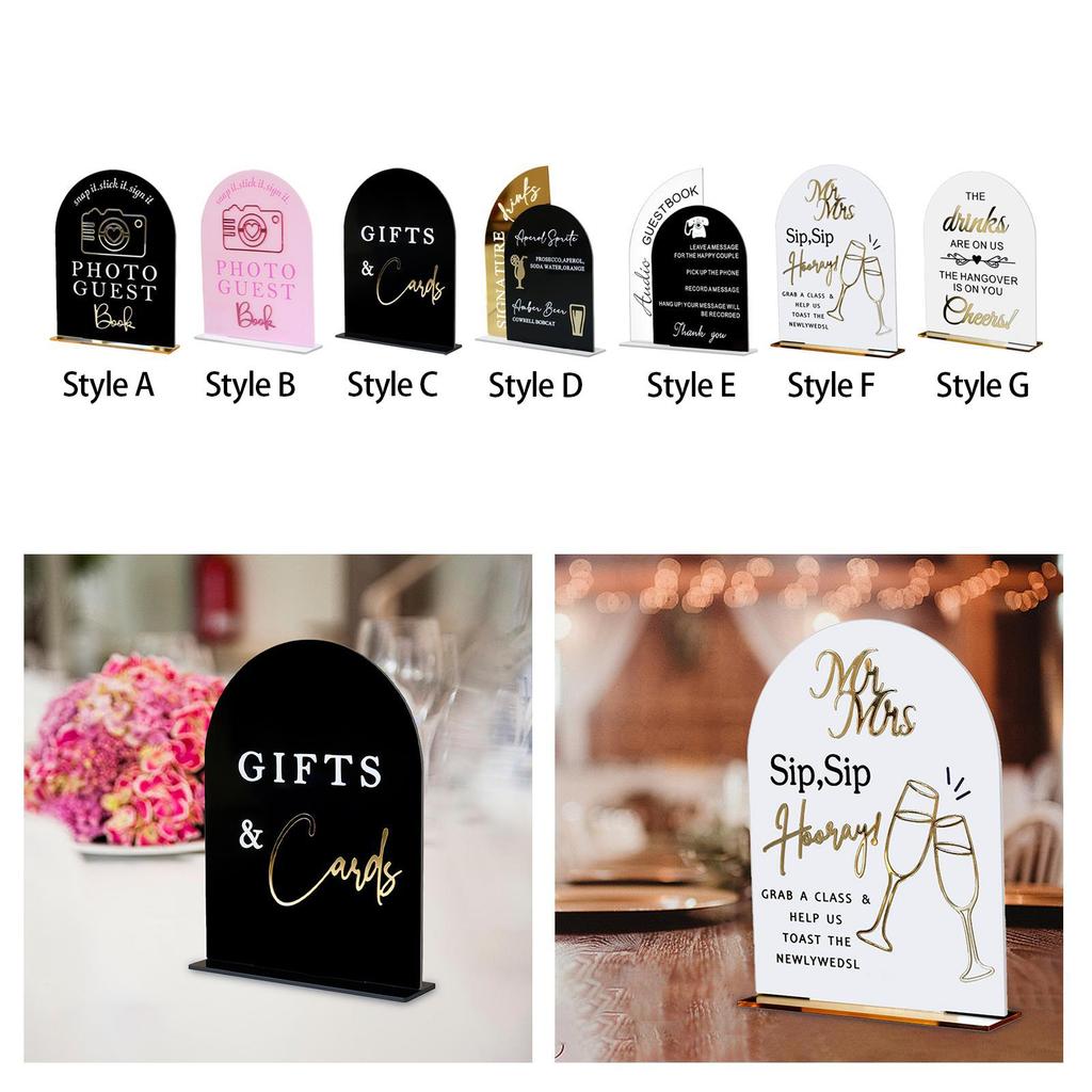 Acrylic Wedding Sign Birthday Please Sign Our Guestbook Restaurant Special Event Modern Ornament Guest Book Sign with Base