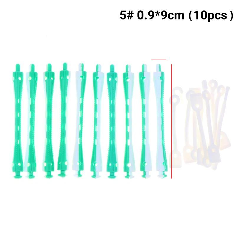10Pcs No Heat Hair Rollers Heatless Hair Curler Soft Curling Rod Pull Core Lazy Curls Flexi Rods Wave Formers Hair Styling Tool